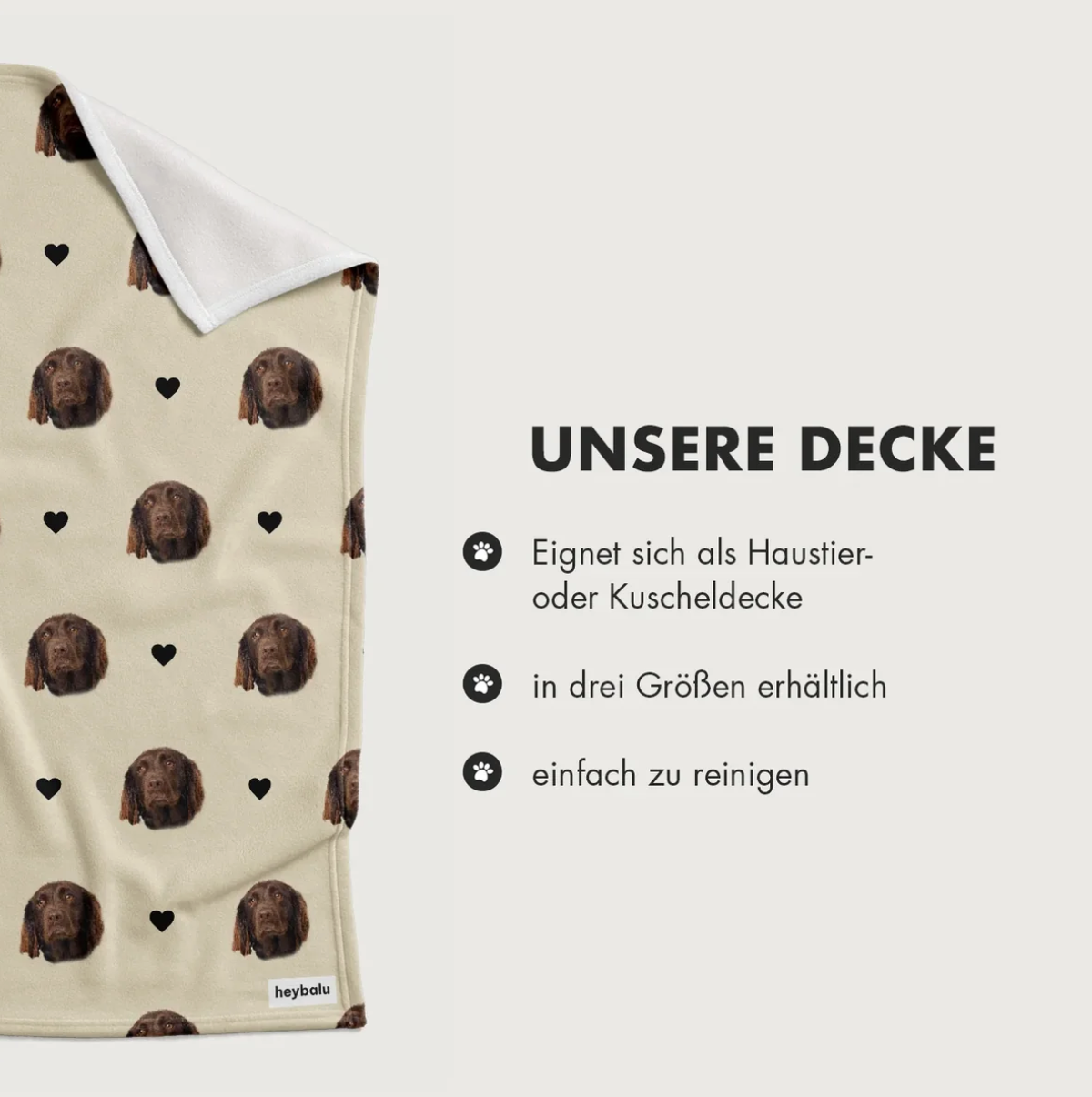 Gepersonaliseerde huisdierdeken - Huisdierkoppen