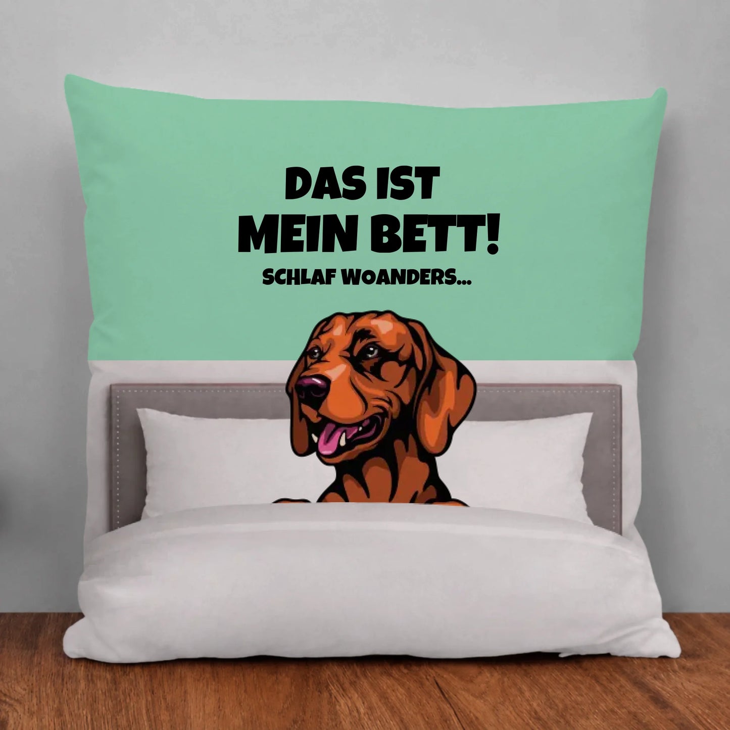 Personalisiertes Kissen - Unser Bett (Hunde & Katzen)