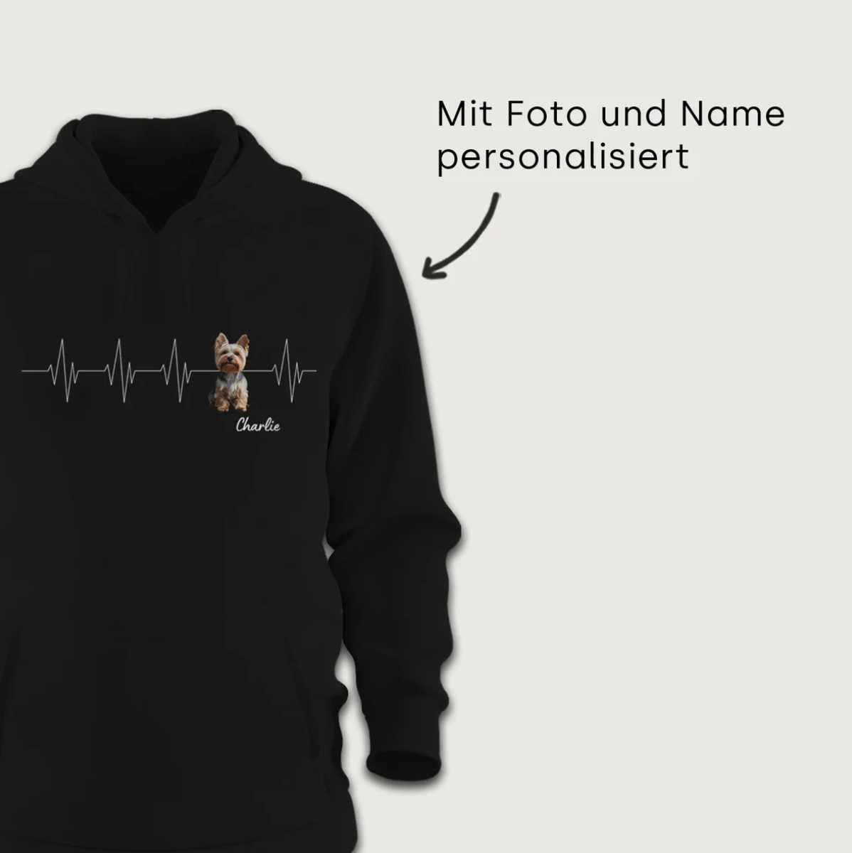 Sweat à capuche personnalisé - Battement de cœur